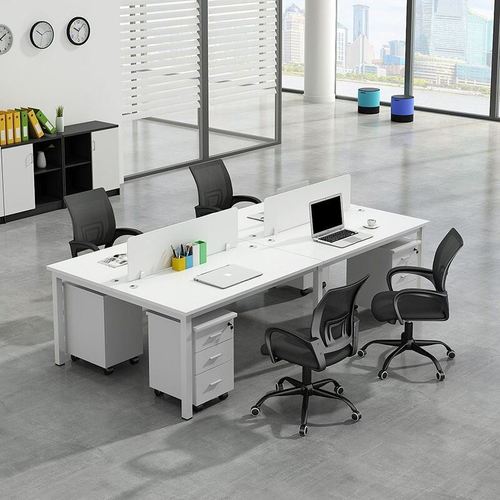 品托办公家具现代简约办公家具员工电脑桌办公桌椅组合屏风四人位